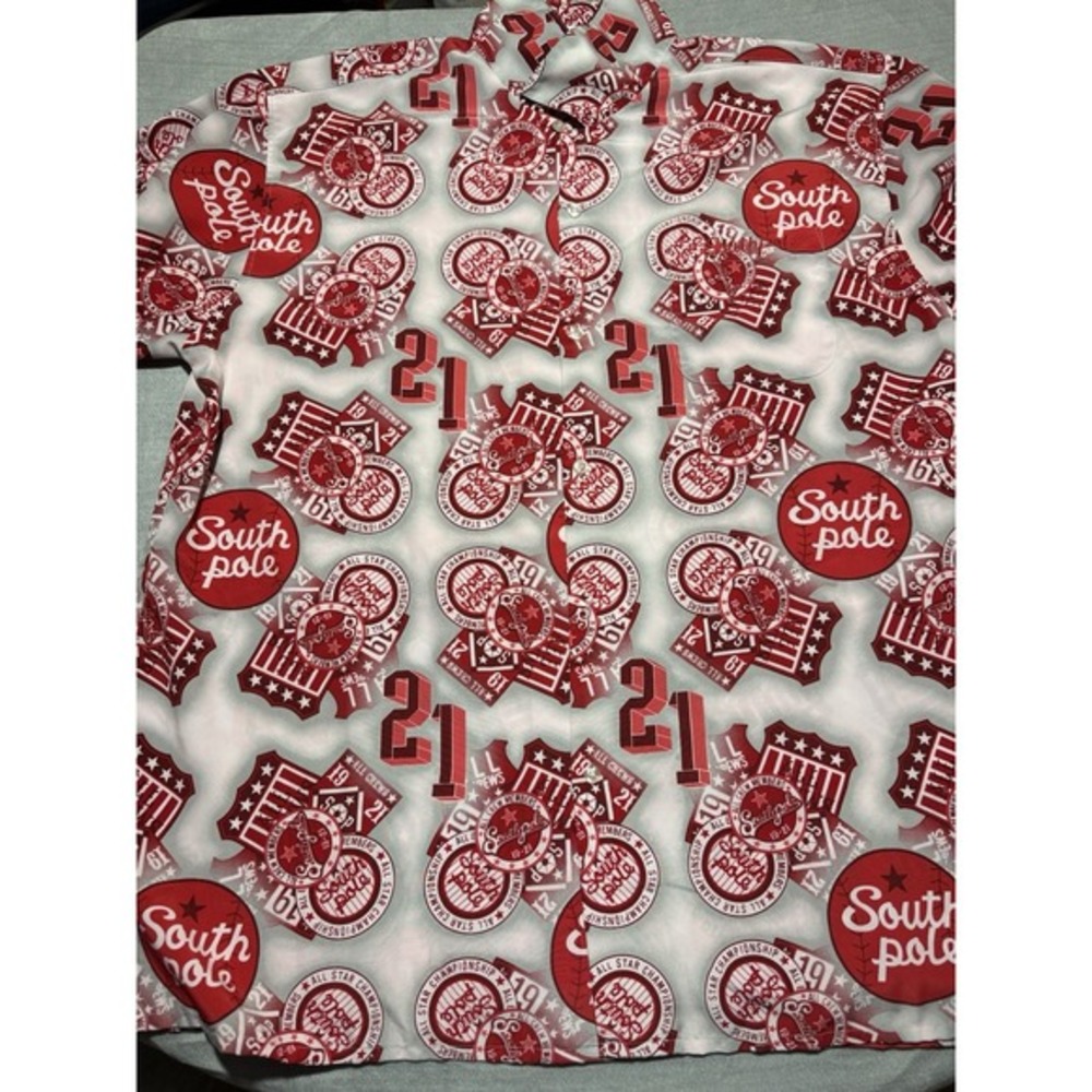 Vintage Southpole All Over Print All Crews All Star Championship Shirt‎ Red 2XL